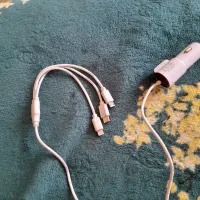 شارژر فندکی ۳ کابل و تک کابل در حد نو