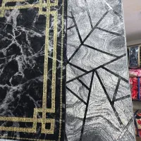 قالیچه یک در یک و نیم طرح آینه شکسته 50|گلیم، جاجیم، گبه|مشهد, کشف|دیوار