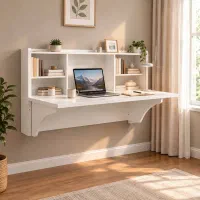 میزتحریر ،کار دیواری تاشو به همراه کتابخانه توکار