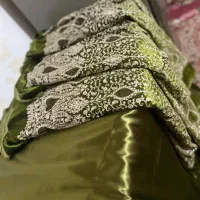 زی آستین سوزن دوزی متری و پارچه ساتن براق