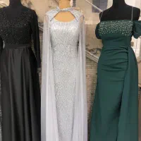 لباس تمام سنگ نقره ای