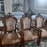 مبلمان ۹ نفره سلطنتی چوب راش سالم وتمیز