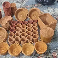 سبد حصیری پلاستیک|صنایع دستی و سایر لوازم تزئینی|مشهد, عنصری|دیوار