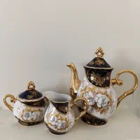 سرویس چای ،بستنی خوری با طلاکاری ۲۴ عیار