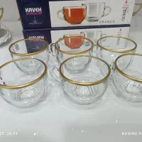 فنجان لب طلا دستی ۱۸۰|ظروف سرو و پذیرایی|دورود, |دیوار