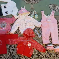 تعدادی لباس نوزادی تا۵ماه.کاپشن بیلر دامن