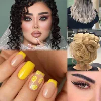 آموزش بافت شنیون میکاپ کوتاهی رنگ مش کاشت ناخن مژه