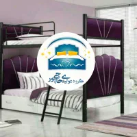 تخت خواب دو طبقه حاجی پور(تختخواب۲دوطبقه)تشک تندیس
