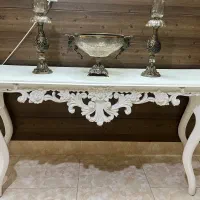 میز کنسول سفید ومیز تحریر سفید