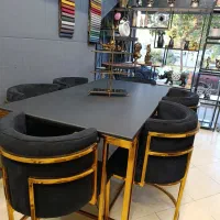 جلومبلی میز نهارخوری پایه رادیاتی سه خط فلز پاف|مبلمان خانگی و میز عسلی|مشهد, ولیعصر (شهرک غرب)|دیوار