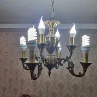 ۴ عدد لوستر برنجی|لوستر و چراغ آویز|اراک, |دیوار