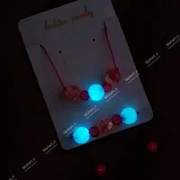 دستبند و گردنبند صورتی دخترانه شبتاب رزینی