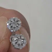 گوشواره نقره ای گل گوش