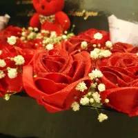باکس گل رز  ربانی شاین دار بسیار شیک و ماندگار|گل مصنوعی|همدان, |دیوار