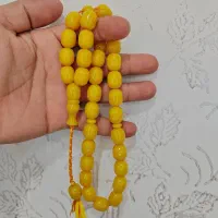 تسبیح کهربای زرد