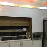 326 کد کابینت ان دی اف رنگ چوب و هایگلاس ترکیبی|مصالح و تجهیزات ساختمان|اصفهان, طاحونه|دیوار