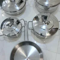 سرویس قابلمه استیل کرکماز کف چدن( اصلی) نو جهیزیه