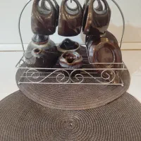 سرویس قهوه خوری و چای خوری ۱۷پارچه به همراه استند