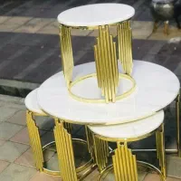 جلو مبلی فلزی با شیشه طلایی|مبلمان خانگی و میز عسلی|ملایر, |دیوار