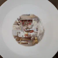 یک جفت بشقاب دیواری قدیمی