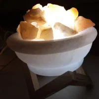 آباژور سنگ نمک چراغداربرقی|چراغ خواب و آباژور|پردیس, فاز ۱۱|دیوار