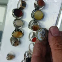 انگشتر نقره عیار ۹۲۵ پانزده عددروی هم گرمی ۲۰۰ت|جواهرات|مهریز, |دیوار