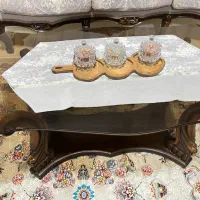 میز جلو مبلی و ۲ عدد عسلی چوب راش