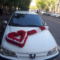 تزئین ماشین عروس  اجاره ای گل مصنوعی|گل مصنوعی|تبریز, |دیوار