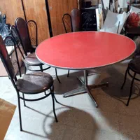 صندلی فرفورژه روکش چرمی بامیز|میز و صندلی غذاخوری|اصفهان, ناژوان|دیوار