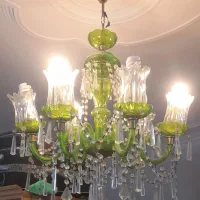 لوستر ۶ شعله سبز