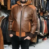 کاپشن چرم طبیعی گاوی گوسفندی تولید کننده کد ۰۵۱۱