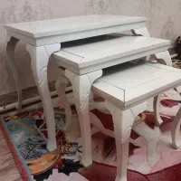 سه عدد عسلی چوبی