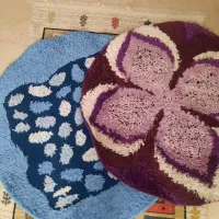 دو عدد قالیچه گرد
