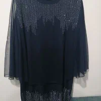 تونیک مجلسی  و مانتو مشکی بلند نو