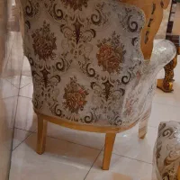 مبل استیل سلطنتی ۹نفره با میز و عسلی در حد نو|مبلمان خانگی و میز عسلی|مشکین‌دشت, |دیوار