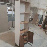 کمد کتابخانه ام دی اف نو تولیدی کارگاه ایران چوب|کتابخانه، شلف، قفسههای دیواری|اهواز, گلستان|دیوار