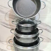 ماهی تابه ۳ عددی گرانیت|ظروف پخت‌وپز|تهران, بوستان بعثت (باغ آذری)|دیوار