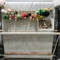 تابلو فرش نیمه بافته