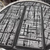 فرش آشپزخانه گلیم طوسی سبک وزن ۱×۱/۵ و دایره