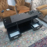 میز تلوزیون چرخ دار MDF شیشه‌ای (مناسب تا 50 اینچ)|میز تلویزیون|مشهد, آبکوه|دیوار