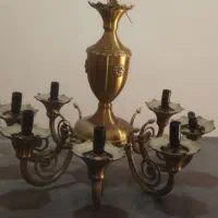 دوعدد لوستر قدیمی برنز|لوستر و چراغ آویز|محمدیه-قزوین, |دیوار