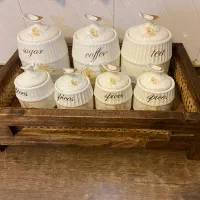 استند ادویه و سینی چوبی