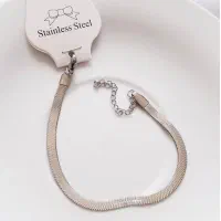 دستبند استیل ماری مدل نقره ای، دستبند هرینگبون|بدلیجات|گرگان, |دیوار