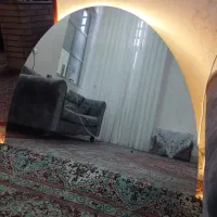 آینه بک لایت نیم گرد