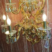 دیواری پنج شعله برنز سنگین قدیمی|کلکسیون اشیاء عتیقه|تکاب, |دیوار