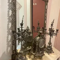 اینه و شمع دان و پایه کاملا سالم|کلکسیون اشیاء عتیقه|رشت, نیکمرام|دیوار