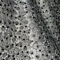 گیپور نقره ای به همره آستر ساتن