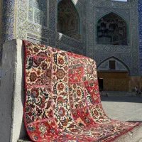 فرش چهل تیکه دستباف کار اصفهان