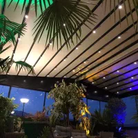 سایه بان بازویی سقف متحرک سایبان کالسکه روف گاردن