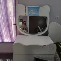 تخت نوجوان یک نفره شامل کتابخانه،دراول بزرگ و آینه|تخت و سرویس خواب|کرمان, |دیوار